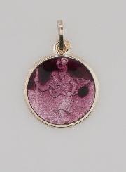 Medalla de San Cristóbal en Plata y Esmalte - 15 mm