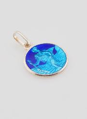 Medalla de San Cristóbal en Plata y Esmalte - 13 mm