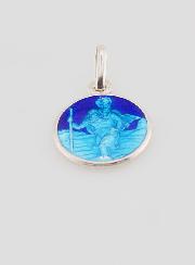 Medalla de San Cristóbal en Plata y Esmalte - 12 mm