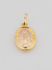 Medalla Milagrosa bañada en oro sobre base de plata - 13 mm
