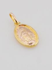 Medalla Milagrosa bañada en oro sobre base de plata - 13 mm