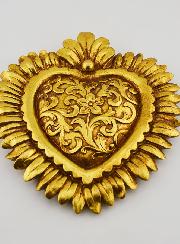Ex voto Mural Corazón Floral - 16 cm