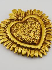 Ex voto Mural Corazón Floral - 16 cm