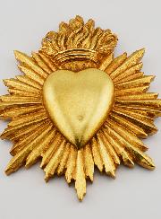 Ex voto Mural Corazón Radiante - 17 cm