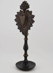 Ex voto sobre base negra y bronce - 23 cm
