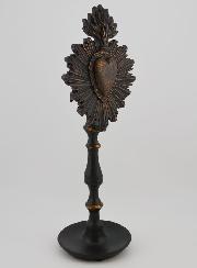 Ex voto sobre base negra y bronce - 23 cm