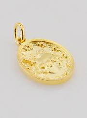 Medalla Inmaculado Corazón de María bañada en oro - 19 mm
