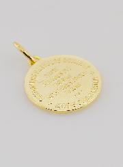 Medalla del Espíritu Santo e Himno bañada en oro - 18 mm