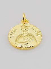 Medalla del Padre Laval bañada en oro - 18 mm