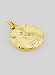 Medalla del Padre Laval bañada en oro - 18 mm