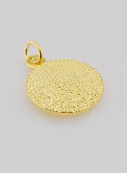 Medalla del Padre Laval bañada en oro - 18 mm
