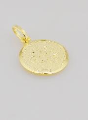 Medalla de San Benito bañada en oro - 14 mm