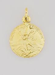 Medalla de San Miguel Arcángel bañada en oro - 18 mm