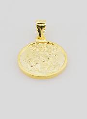 Medalla de San Miguel Arcángel bañada en oro - 14 mm