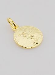 Medalla de San Miguel Arcángel bañada en oro - 14 mm