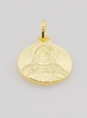 Medalla Escapulario Bañada en Oro - 16 mm