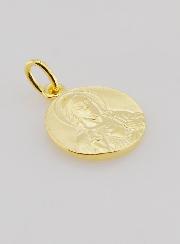 Medalla Escapulario Bañada en Oro - 16 mm
