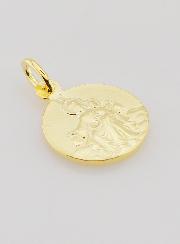 Medalla Escapulario Bañada en Oro - 16 mm