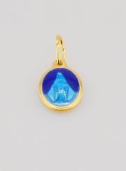 Medalla Milagrosa en Esmalte Azul - 10 mm