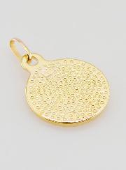 Medalla de San Cristóbal bañada en oro - 14 mm