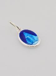 Medalla Milagrosa en Plata y Esmalte Azul - 10 mm
