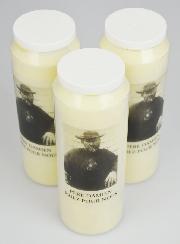 Juego de 3 velas de novena al Padre San Damián