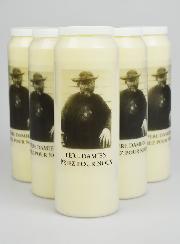 Juego de 6 velas de novena al Padre San Damián