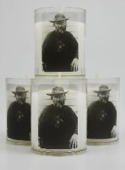 Juego de 4 velones del Padre San Damián