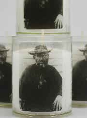 Juego de 4 velones del Padre San Damián