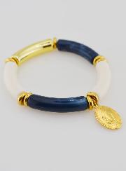 Pulsera religiosa Medalla Milagrosa - Azul marino