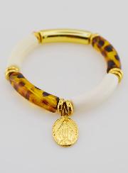 Pulsera religiosa Medalla Milagrosa - Leopardo