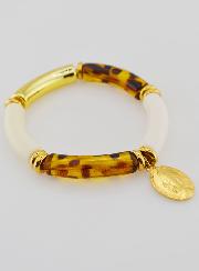 Pulsera religiosa Medalla Milagrosa - Leopardo