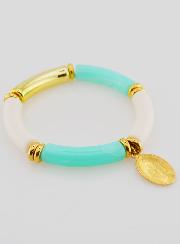 Pulsera religiosa Medalla Milagrosa - Turquesa