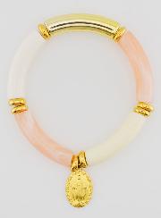 Pulsera religiosa Medalla Milagrosa - Rosa Jaspeado