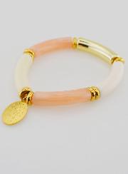 Pulsera religiosa Medalla Milagrosa - Rosa Jaspeado