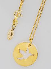 Collar Espíritu Santo - Chapado en Oro y Nácar
