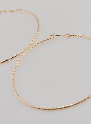 Pendientes de aros trenzados chapados en oro - 70 mm