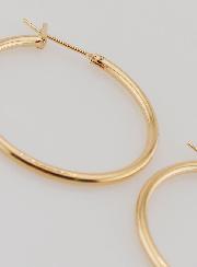 Pendientes de aro chapados en oro - 30 mm