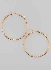 Pendientes de aro chapados en oro - 40 mm