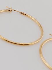Pendientes de aro chapados en oro - 40 mm
