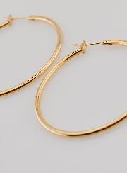 Pendientes de aro chapados en oro - 40 mm