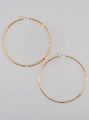 Pendientes de aro chapados en oro - 60 mm