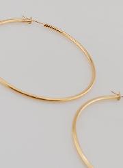 Pendientes de aro chapados en oro - 60 mm