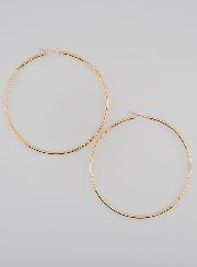 Pendientes de aro chapados en oro - 70 mm