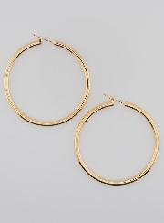 Pendientes de aro tubulares de 3 mm chapados en oro - 50 mm