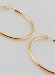 Pendientes de aro tubulares de 3 mm chapados en oro - 50 mm