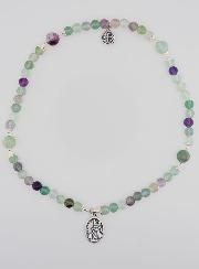 Pulsera Rosario de Fluorita - San Miguel y San Benito