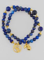 Pulsera Rosario en Lapislázuli – Virgen María y Ex Voto