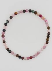 Pulsera en piedra natural de turmalina multicolor - 4 mm
