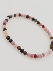Pulsera en piedra natural de turmalina multicolor - 4 mm